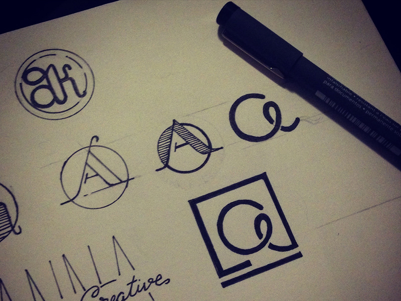 Image of logo sketches